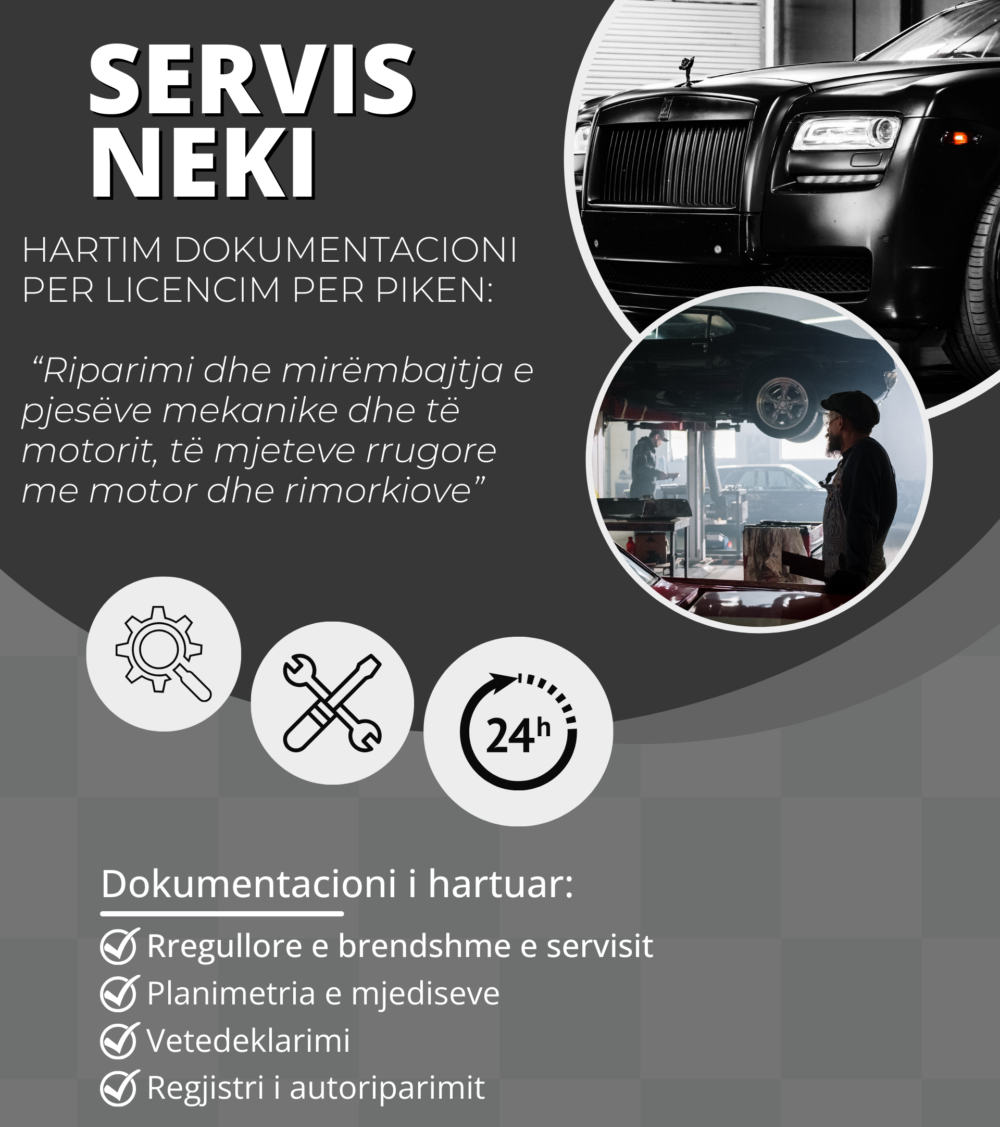 Black and White Bold Car Services Poster